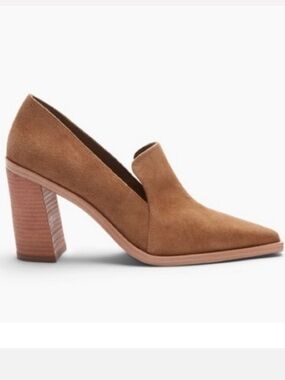 Vince Camuto Women's Wevenly Pointed Pumps sandy brown tan suede color